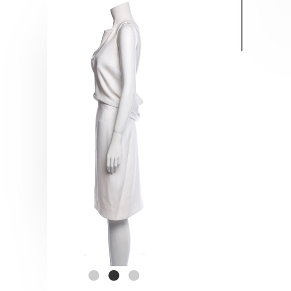 Balenciaga  White Sleevless Cocktail Dress Elegant - Picture 3 of 8
